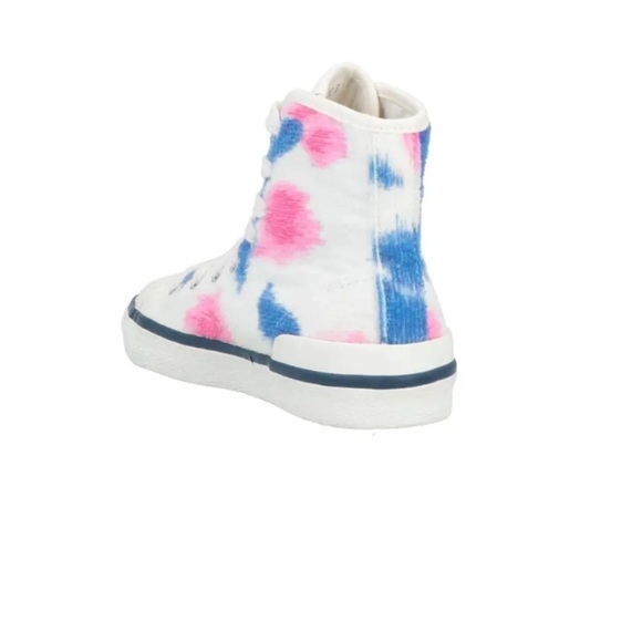 ISABEL MARANT BLUE/PINK MULTIPRINT HIGH TOP SNEAKERS - Picture 3 of 10